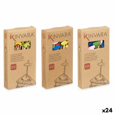Image de Set de brochettes pour barbecue Régler la brochette Bambou 2,5 x 0,4 x 12,5 cm (24 pièces)