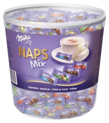 Produktbild von Milka - Schokoladen -Milch -NAP -Mixbox (ca. 207st) Silo 1 kg | Box ein 207 Stück