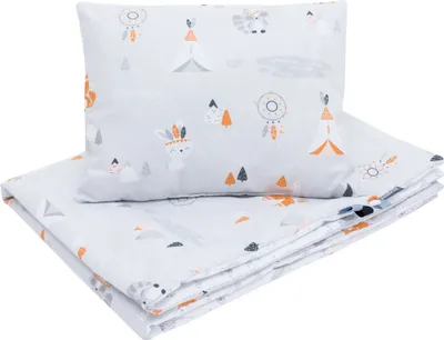 Produktbild von Bellochi Multifunktional Baby Decke Set - Doppelseitig Baby Bettwäsche 75x100 cm und Kissen 30x40cm - aus 100% Baumwolle -   - apanatschi