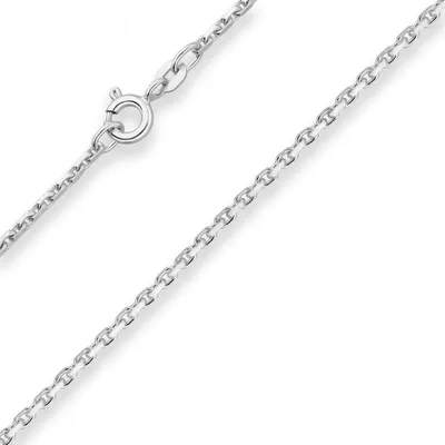Produktbild von 1,6mm Ankerkette diamantiert Silberkette Collier Halskette aus 925 Silber 45cm