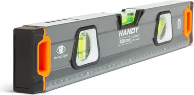 Produktbild von Handy - Magnetische Wasserwaage 40 cm - Professionelle Aluminium-Wasserwaage mit Spiegelfenster und Lineal [10624A].