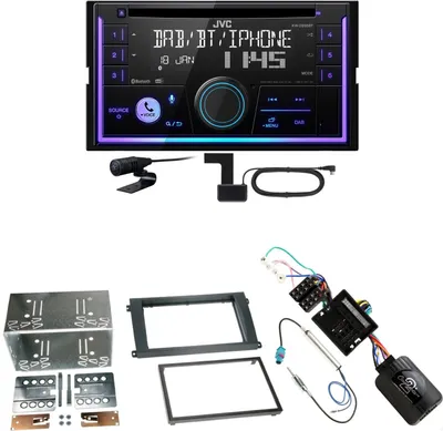 Produktbild von JVC KW-DB95BT Bluetooth Digitalradio Einbauset für Porsche Cayenne ab 2007