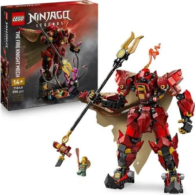 Image de LEGO NINJAGO Le Robot du Chevalier de Feu 71846, Jeu de Construction, Garçon 14 Ans, 996 Pièces, Inclut Minifigurines et Monstre