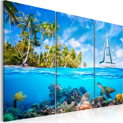 Produktbild von Modernes Wandbild 020112- 19 (120x80) - 3 Teilig Bilder Fotografie auf Vlies Leinwand Foto Bild Dekoration Wand Bilder Kunstdruck Natur