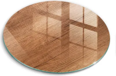 Produktbild von Glasschneideplatte - Herdabdeckplatte - fi30 cm -Schneidebrett - Spritzschutz - Holzstruktur
