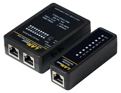 Produktbild von LogiLink Kabeltester RJ11 RJ12 RJ45 und BNC schwarz