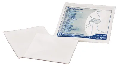 Zdjęcie produktu dla Sterylny kompres 100 x 100 mm, opakowanie zawierające 2 sztuki