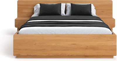 Produktbild von Holzbett Wide mit Bettkasten 200x200 cm