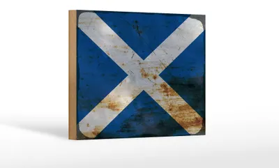 Produktbild von Holzschild Flagge Schottland 18x12 cm Flag Scotland Rost Dekoration