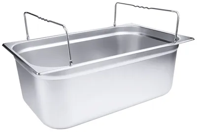 Produktbild von GN-Behälter, Gastronormbehälter, Edelstahl mit Bügelgriffen, 1/1, Größe wählbar : GN 1/1, 200 mm Variante: GN 1/1, 200 mm