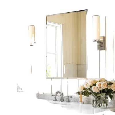 Productafbeelding van Spiegel voor de badkamer, frameloos design, moderne stijl, 32X24 inch