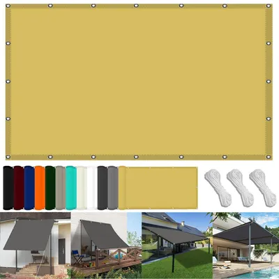 Image de Voile d'ombrage 110 x 300 cm, imperméable, carrée, couleur crème