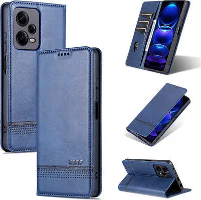 Immagine prodotto di Custodia Redmi Note 12 Pro, Portafoglio con chiusura magnetica e supporto, Custodia Flip in pelle per Xiaomi Redmi Note 12 Pro blu
