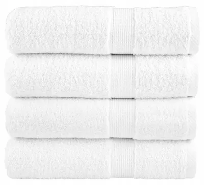 Produktbild von Baumwoll-Badetücher Weiß 100x150 cm – 4er-Set