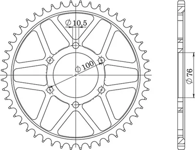 Immagine prodotto di In Acciaio Passo 530 - Z 45 Denti (Dis.14902)