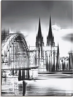 Produktbild von ARTland Leinwandbild Köln Skyline Collage III Größe: 30x40 cm