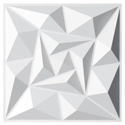 Imagen del producto de Paneles 3D Ikodm, color blanco, 50x50 cm, estructura en espiral, PVC, decoración moderna para paredes, uso interior