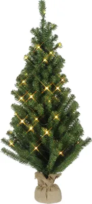 Produktbild von Star Trading 600-41 LED-Tannenbaum "Toppy" im Jute-Sackca. 90x40 cm,50 warmwhite LED, mit Trafo,Vierfarb-Karton