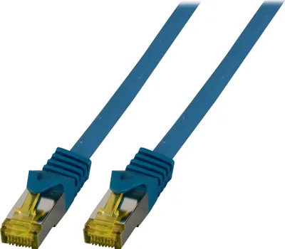 Image de EFB MK7001.0,25BL EFB RJ45 Patchkabel S/FTP,Cat.6A,LSZH,Cat.7 Rohk.,0,25m,blau