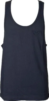 Immagine prodotto di Canottiera uomo EMPORIO ARMANI spalla larga con logo ricamato fresca cotone e lino articolo 211867 3R485 tank, EUR S - CN 175/96A - BR P - MX CH, Cotone 70%,Lino 30%