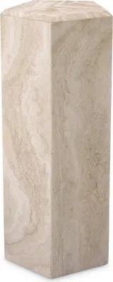 Produktbild von Casa Padrino Luxus Deko Säule 31 x 31 x H. 79,5 cm - 5 Eckige Travertin Naturstein Säule - Pflanzensäule - Wohnzimmer Deko Säule - Hotel Deko Säule - Luxus Möbel - Luxus Qualität