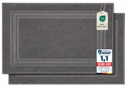 Immagine prodotto di Tappetino da bagno - Tappetino doccia - Set da 2 - 50 x 70 cm - 100% cotone - 600 GSM