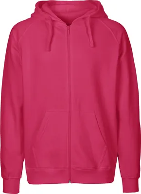 Produktbild von Neutral O63301 | Herren Zip Hoodie Kaputzenjacke / 100% Fairtrade-Baumwolle - Farbe: Pink - Größe: L