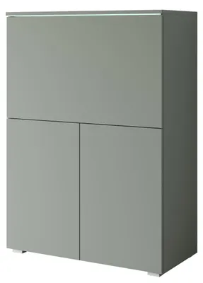 Obrázek produktu pro Moderní psací stolek/pracovní stůl s LED osvětlením, barva: matná zelená