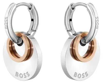 Zdjęcie produktu dla Kolczyki typu "creoles" dla kobiet, kolekcja MEDALLION, BOSS Jewelry - model 1580231