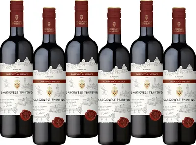 Produktbild von GERSTACKER LORENZO de' MEDICI SANGIOVESE PRIMITIVO IGP ROSSO (6 x 0,75 l)