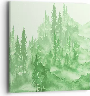 Produktbild von Bild auf Leinwand - Leinwandbild - Wald Baum Natur - 40x40cm - Wand Bild - Wanddeko - Wandbilder - Leinwanddruck - Bilder - Kunstdruck - Wanddekoration - Leinwand bilder - Wandkunst - AC40x40-4046