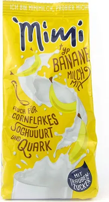Produktbild von Mimi Milchmix Banane Getränkepulver, 400g in warmer kalter Milch löslich