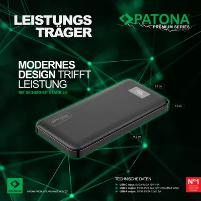 Produktbild von Premium Powerbank Stark 3.0 PD20W 10.000mAh