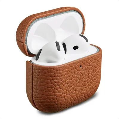 Produktbild von Accezz Echtes Leder Case AirPods 4 - Cognac