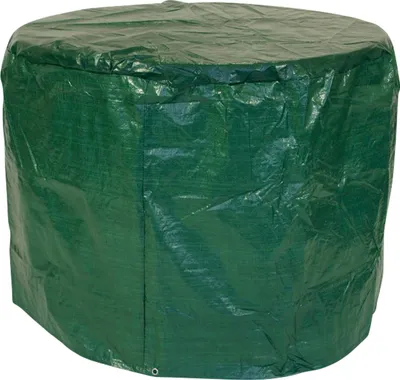 Produktbild von DEGAMO Schutzhülle Abdeckplane Abdeckhaube für Garten Tisch 125cm rund, PE dunkelgrün
