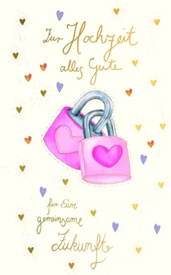 Produktbild von Hochzeit`s Art Glückwunschkarte im Format 11,5 x 17 cm mit Umschlag