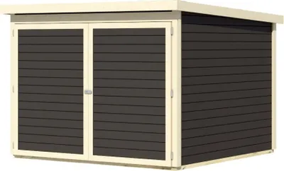 Produktbild von Karibu Gartenhaus Fahrradunterstand Bikebox Fahrradgarage 4 terragrau 213x217x167 cm