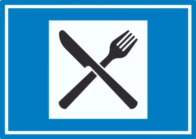 Produktbild von Autobahngasthaus Symbol Aufkleber A9 (37x52mm)