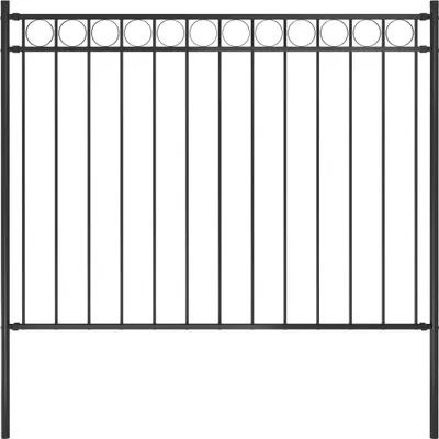 Immagine prodotto di Vidaxl Gartenzaun 1,7x1 m Stahl schwarz