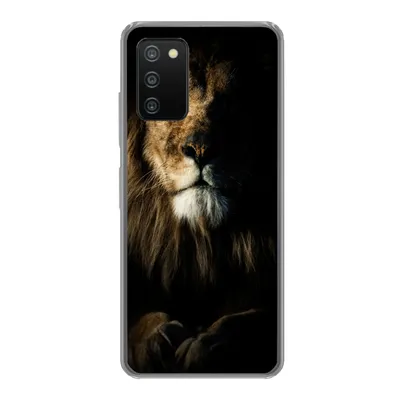 Produktbild von MuchoWow® Handyhülle Schutzhülle Hülle für Samsung Galaxy A03s Löwe - Licht - Porträt Silikon Softcase Handy Hülle - Schutz