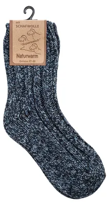 Produktbild von Jungen Norweger Socken 3er Pack – Warme Wollsocken für Kinder in 6 Größen   , Größe:23-26
