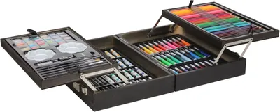 Produktbild von Kunst- und Malkoffer 145-teilig Künstlerkoffer Malkasten Malerkasten Aquarellfarben