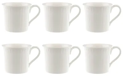 Produktbild von Villeroy & Boch Cellini 6er Set Espressotasse 100 ml weiß Porzellan