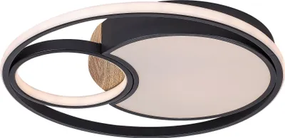 Zdjęcie produktu dla Plafon z pilotem 48 cm LED 81W czarny okrągły Leola 71044 Rabalux