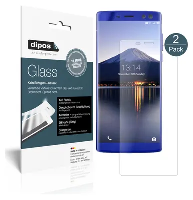 Produktbild von 2x Schutzfolie für Doogee BL12000 matt - Anti-Shock 9H Folie dipos Glass