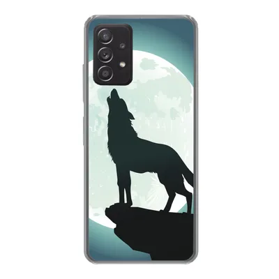 Produktbild von MuchoWow® Handyhülle Schutzhülle Hülle für Samsung Galaxy A53 5G Wolf - Mond - Stein Silikon Softcase Handy Hülle - Schutzabdeckung