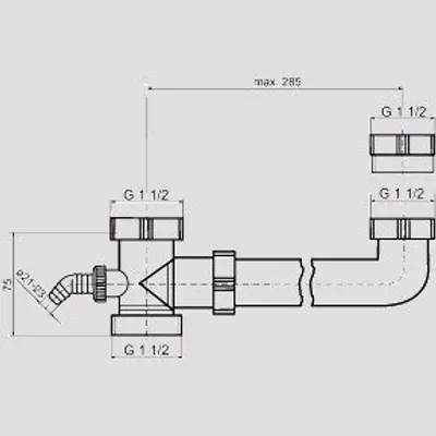 Produktbild von SANIT 33.112.00..0000 Ablaufverbindung G1 1/2