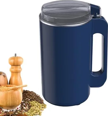 Produktbild von Elektrische Getreidemühle, Multifunktionalgewürz Kaffeemühle Edelstahl Streikmesser Transparent Deckel, 600 ml Kapazitätsbohnen, Nüsse, Gewürze,