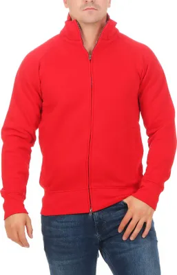 Produktbild von Mivaro Herren Sweatjacke mit Stehkragen aus Baumwolle mit Fleece innen Regular Fit Zwei Wege Reißverschluss Jacke warm bequem für Arbeit Freizeit und Alltag bis 5XL
