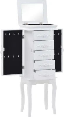 Image de Armoire à bijoux sur pieds Blanc